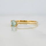 Anillo Solitario Moisanitas 0.20 pts 1.4g / T7 1/2 Oro Amarillo 18K