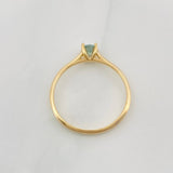 Anillo Solitario Moisanitas 0.20 pts 1.4g / T7 1/2 Oro Amarillo 18K