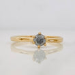 Anillo Solitario Moisanitas 0.15 pts 1.80g / T7 Oro Amarillo 18K