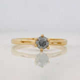 Anillo Solitario Moisanita  0.20 pts 1.65g / T7 1/4 Oro Amarillo 18K