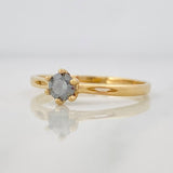 Anillo Solitario Moisanita  0.20 pts 1.65g / T7 1/4 Oro Amarillo 18K