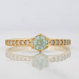 Anillo Solitario Churumbela Moisanitas 0.34 pts 1.8g / T7 Oro Amarillo 18K
