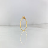 Anillo Solitario Circulos 1gr / T5 / Circones Blancos Oro Amarillo