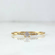 Anillo Solitario Circulos 1gr / T5 / Circones Blancos Oro Amarillo