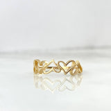 Anillo Corazones Bordeados 1.5gr / T5 3/4 / Oro Amarillo