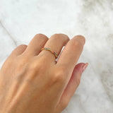 Anillo Churumbela Estela Curva 1.2gr / T5 1/2 / Circones Colores Oro Amarillo *