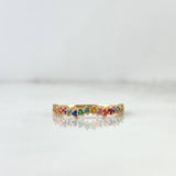 Anillo Churumbela Estela Curva 1.2gr / T5 1/2 / Circones Colores Oro Amarillo *