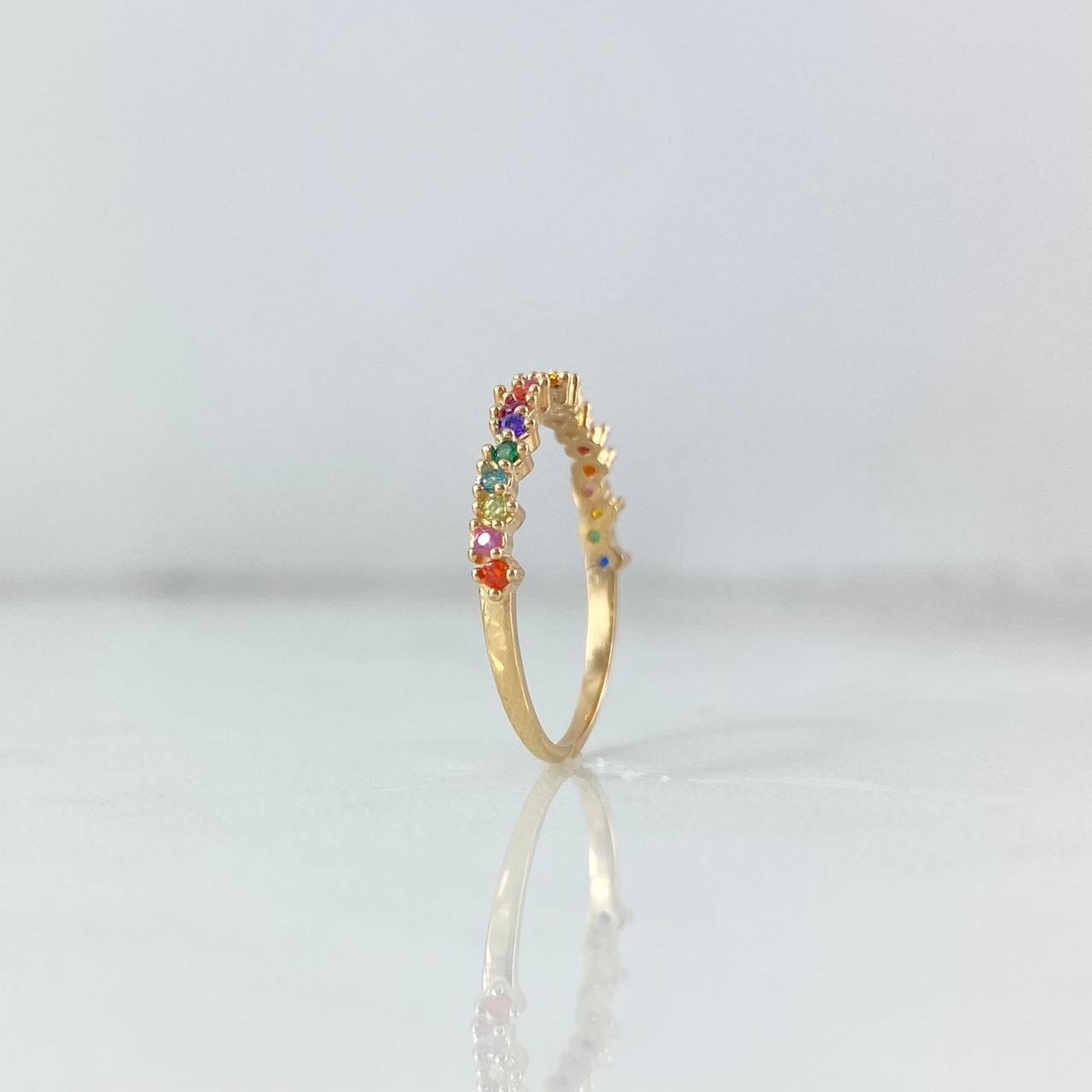 Anillo Churumbela Estela Curva 1.2gr / T5 1/2 / Circones Colores Oro Amarillo *