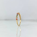 Anillo Churumbela Estela Curva 1.2gr / T5 1/2 / Circones Colores Oro Amarillo *