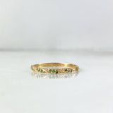 Anillo Espiral 1.4gr / T8 / Circones Verdes Oro Amarillo *