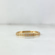 Anillo Rustico Carril 1.75gr / T7 / Circones Blancos Oro Amarillo