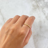 Anillo Rustico Carril 1.45gr / T7 / Circones Blancos Oro Amarillo