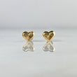 Topos Corazón Diamantado 0.9gr / Troquelado Oro Amarillo *