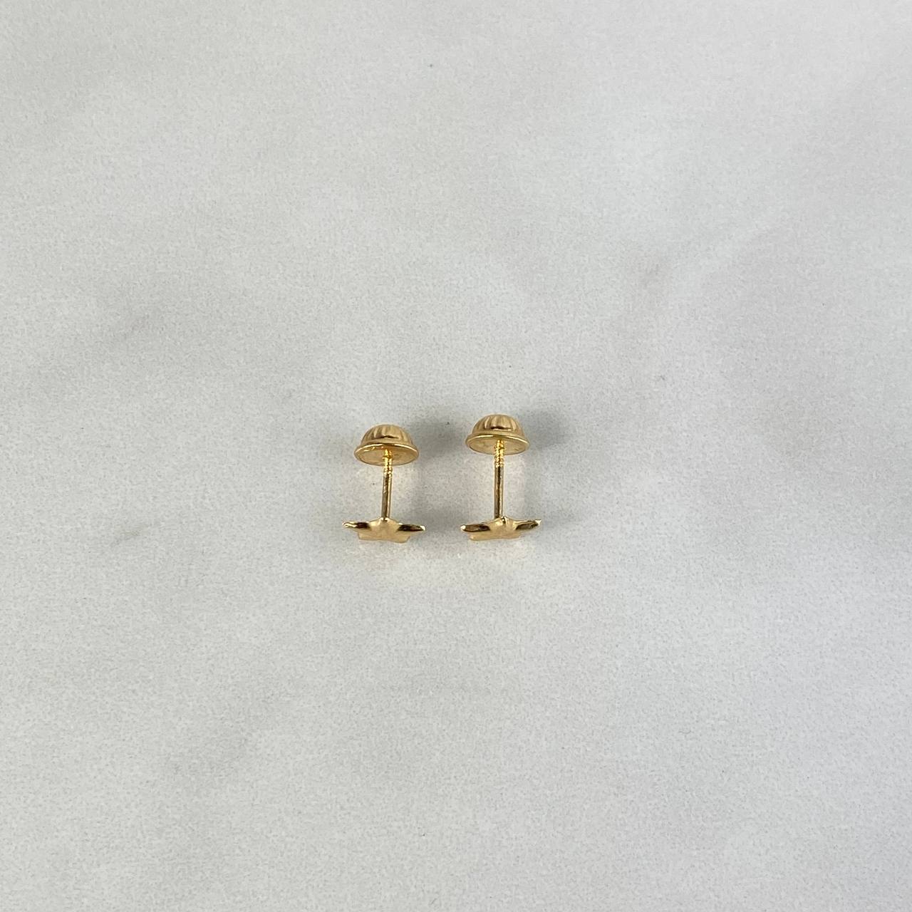 Topos Estrella 0.55gr / Diamantada Oro Amarillo