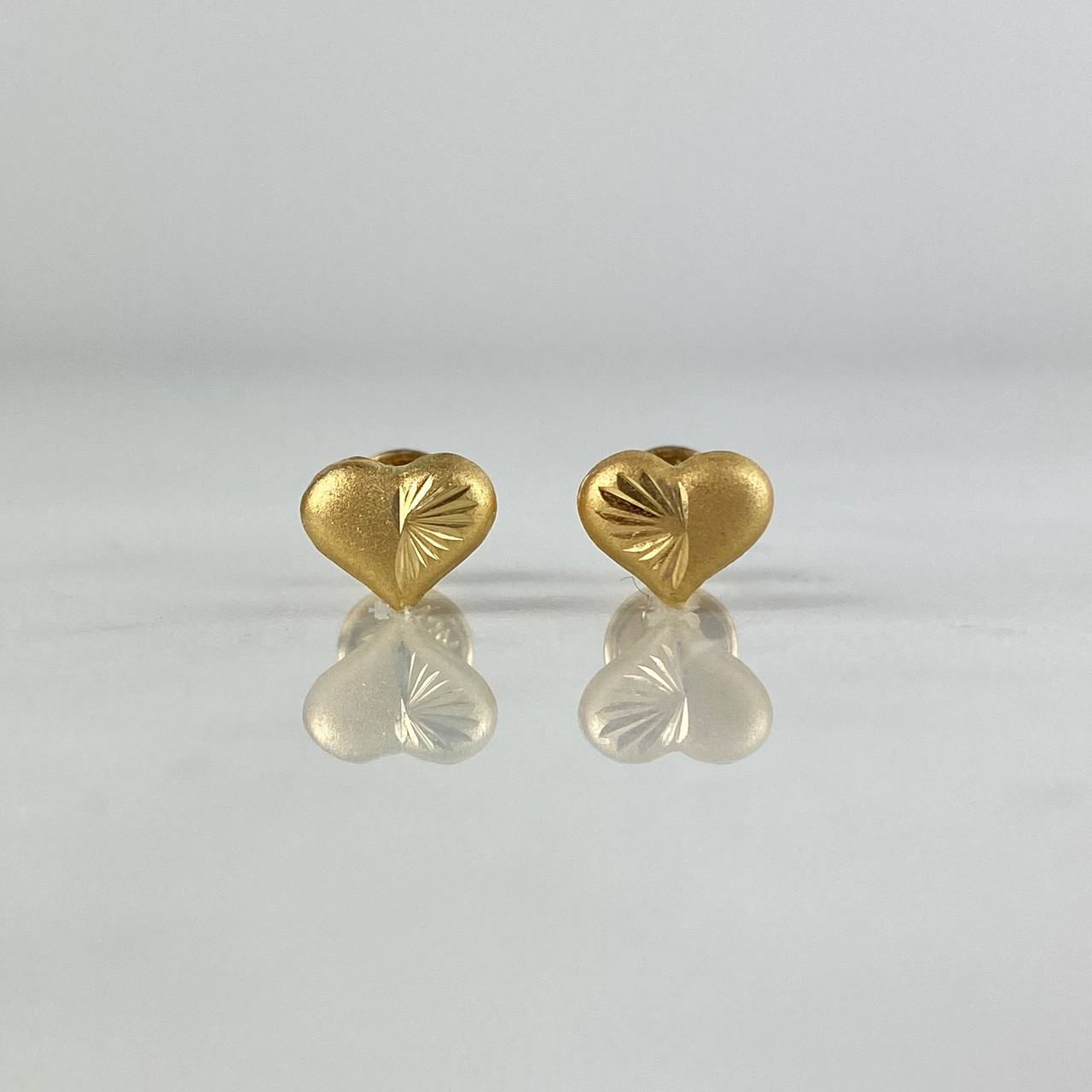 Topos Corazon Mitad Diamantado 0.75gr / Oro Amarillo