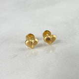 Topos Corazon Mitad Diamantado 0.75gr / Oro Amarillo