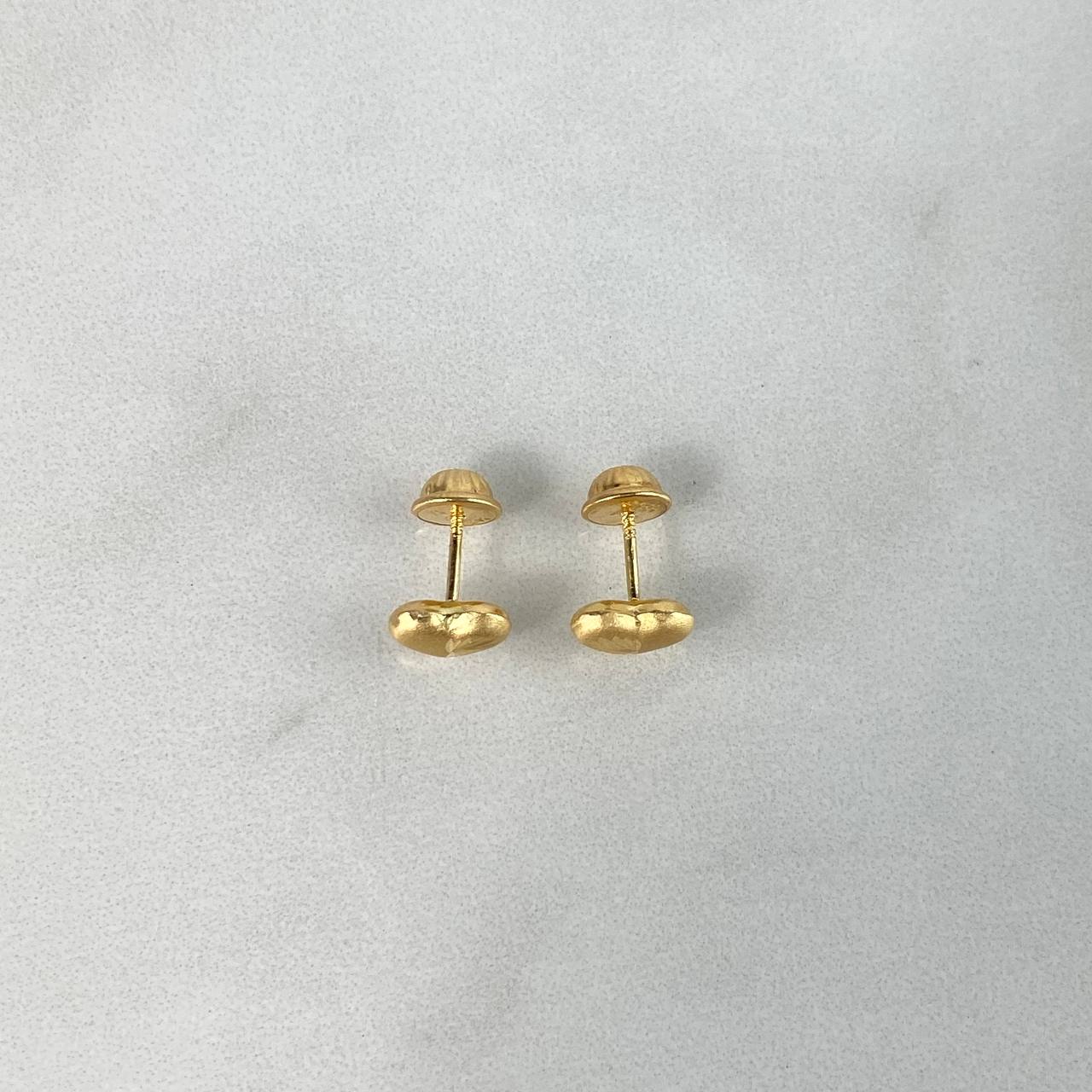 Topos Corazon Mitad Diamantado 0.75gr / Oro Amarillo
