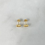 Topos Corazon Mitad Diamantado 0.75gr / Oro Amarillo