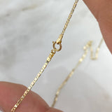 Cadena Escalera Plana  1.6gr / 50cm / 1.3mm Lisa Oro Amarillo +3$