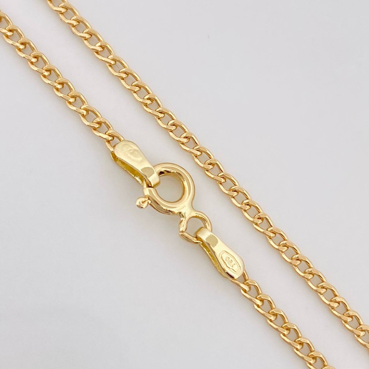 Cadena Mini Cubana 2.5g / 50cm / 1.75mm Oro Amarillo 18K