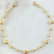 Pulso Espiga Militar 2.65gr / 17.5cm / 3mm-5mm Bolas Diamantadas Oro Amarillo 18K ©