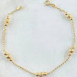 Pulso Espiga Militar 2.45gr / 18cm / 3mm-4mm Bolas Lisas - Diamantadas Oro Amarillo 18K ©