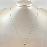 Set Cadena Veneciana 1gr / 45cm / 0.6mm + Dije Crúz Lisa 0.25gr / 1.3cm / 1.25gr Oro 18K (Oferta) ©