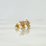 Topos Rostro Oso Moño 2.4gr / Broche Mariposa-Circones Blancos Negros Dos Oros Amarillo Blanco ©