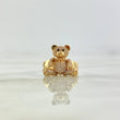 Anillo Oso Articulado Moño 5.85gr / T6 6 1/2 / 2cm / Circones Blancos Negros Oro Amarillo