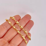 Pulso Rustico Burbuja 5.25g / 21.9cm / 4.7mm Oro Amarillo 18K