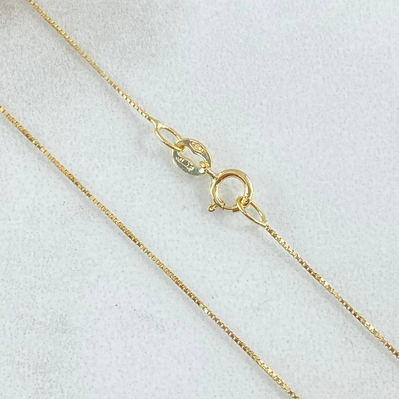Set Cadena Veneciana 1gr / 45cm / 0.6mm + Dije Corazón Troquelado 0.3gr / 1cm / 1.3gr Oro 18K (Oferta) ©