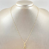Set Cadena Veneciana 1gr / 45cm / 0.6mm + Dije Ancla 0.45gr / 1.8cm / 1.45gr Oro 18K (Oferta) ©