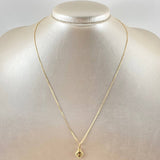 Set Cadena Veneciana 1gr / 45cm / 0.6mm + Dije Flor Trebol 0.5gr / 1.4cm / Diamantada 1.5gr Oro Amarillo 18K (Oferta)