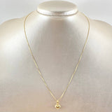 Set Cadena Veneciana 0.95gr / 45cm / 0.6mm + Dije Corazón 0.3gr / 1.1cm / Bordeado 1.25gr Oro 18K (Oferta) *