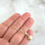 Set Cadena Veneciana 1gr / 45cm / 0.6mm + Dije Estrella Lisa 0.45gr / 1.6cm / 1.45gr Oro 18K (Oferta) *