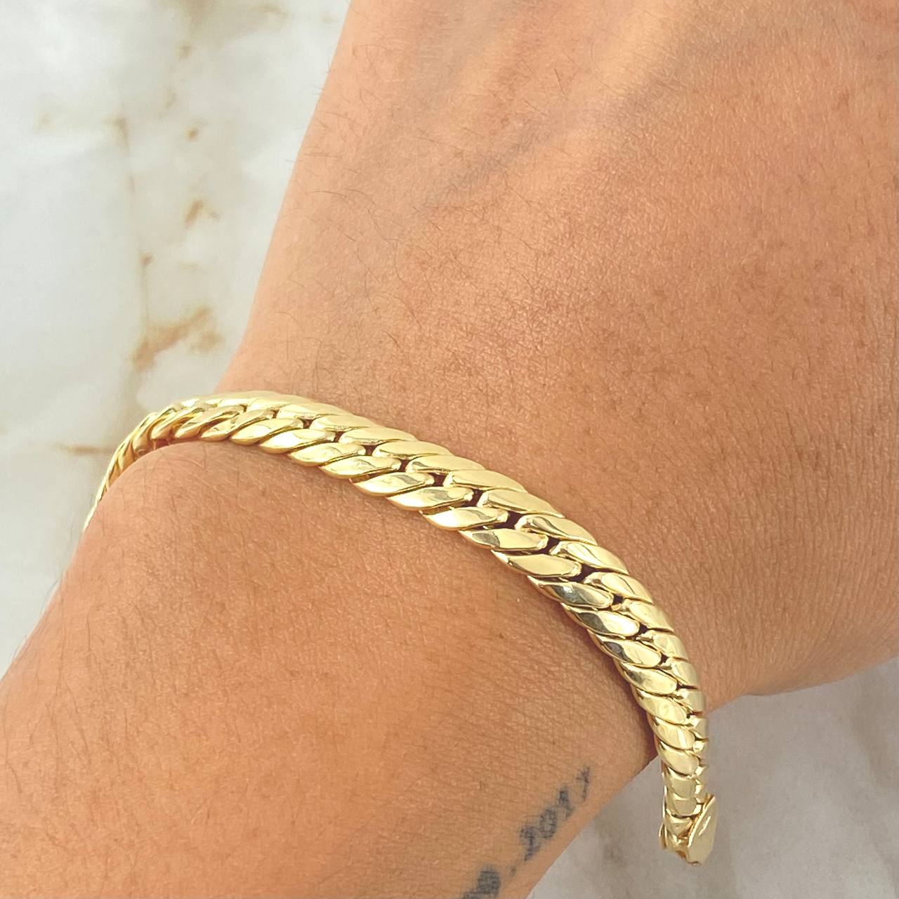 Pulso Serpiente 5.1gr / 21cm / Oro Amarillo +3 18K