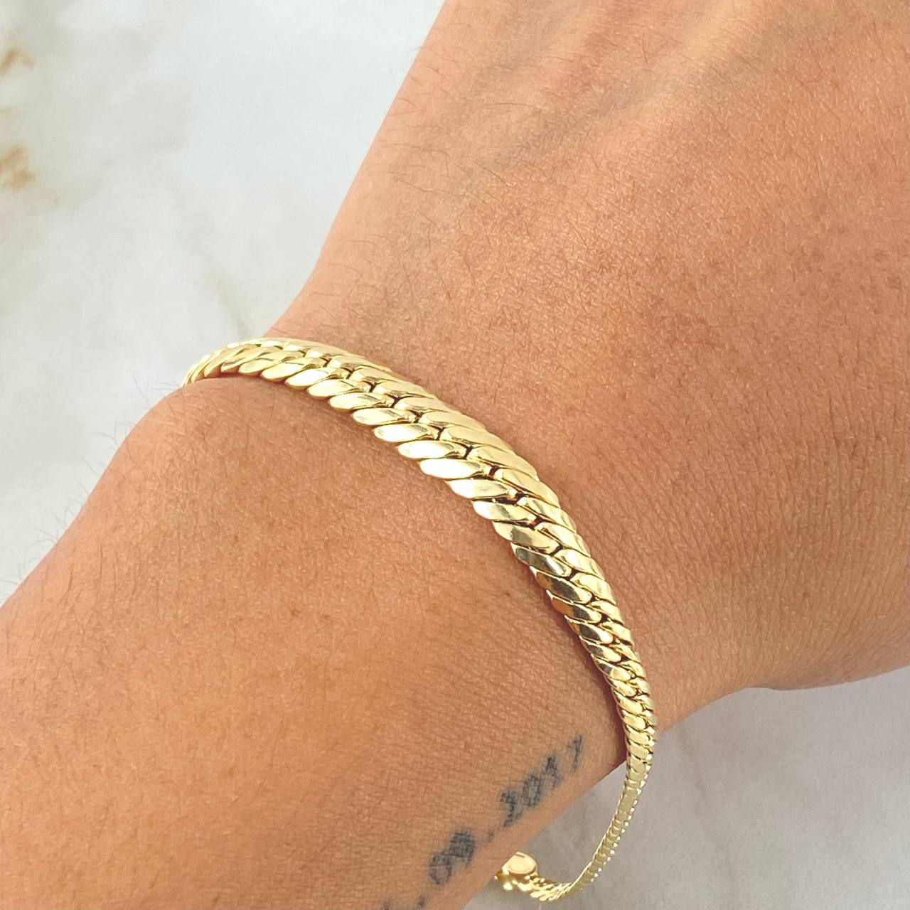 Pulso Serpiente 3.2gr / 18cm / Oro Amarillo +3 18K