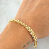 Pulso Franco  12.4gr / 21cm / Oro Amarillo +3 18K