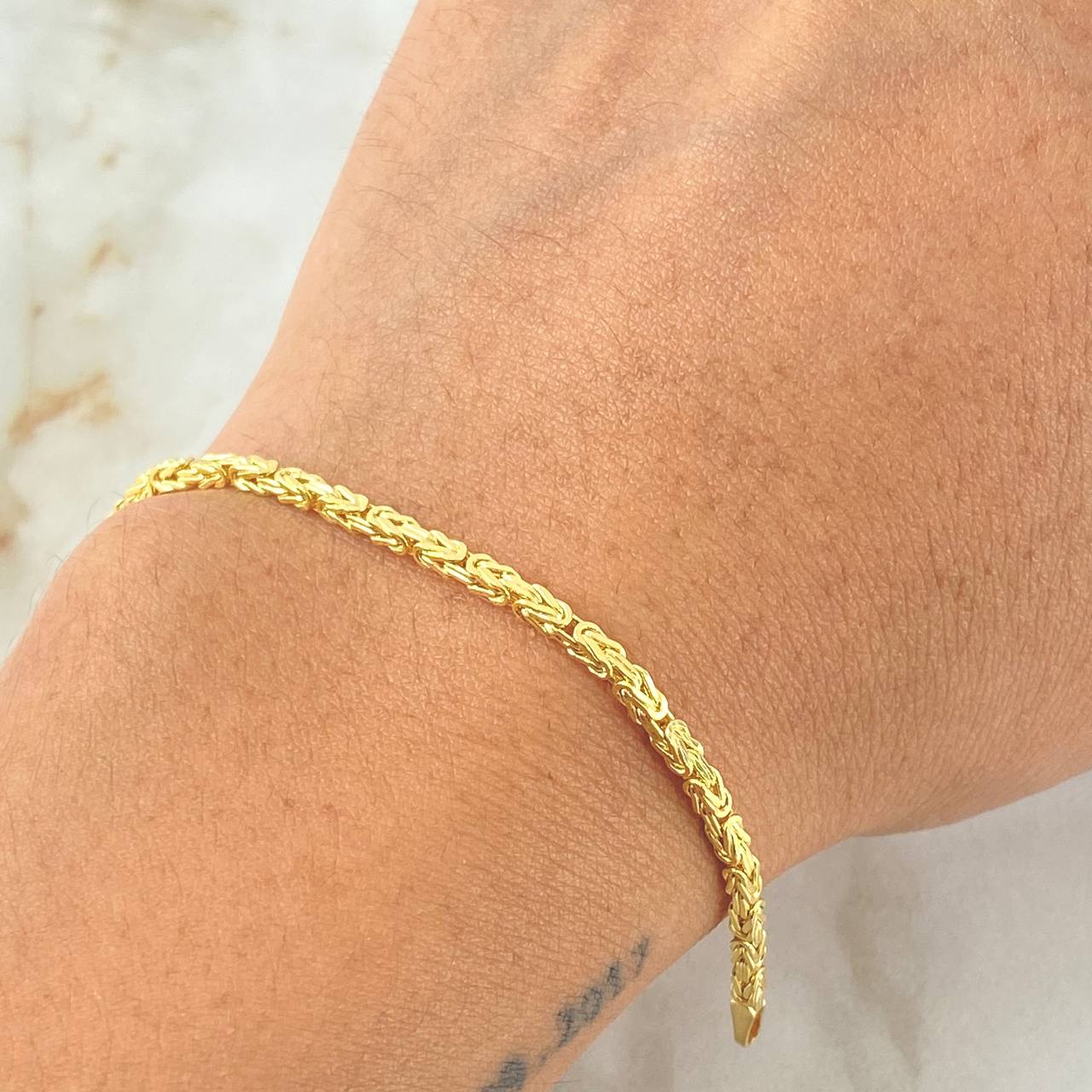 Pulso Peruano 3.25gr / 19.5cm / Oro Amarillo +3 18K