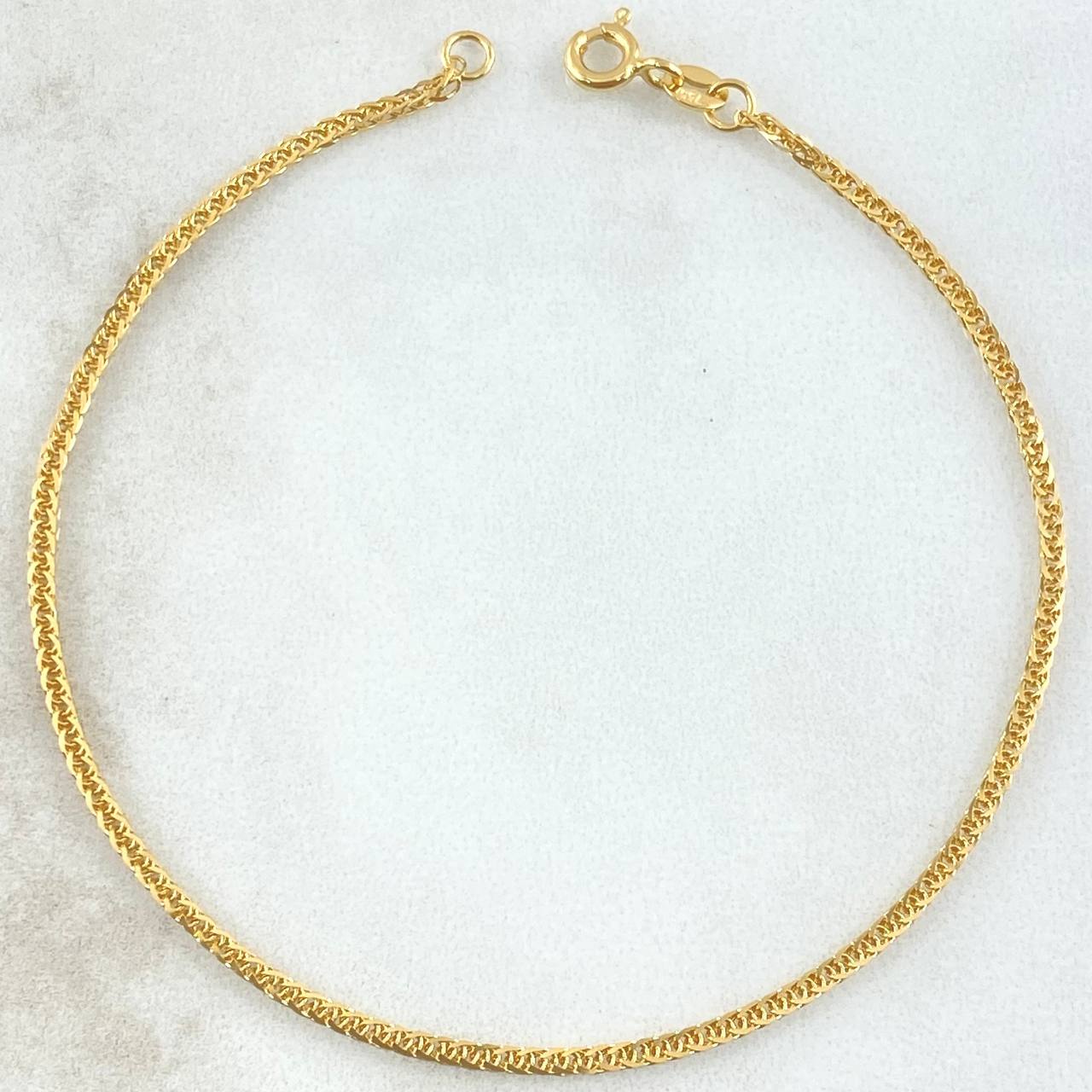 Pulso Franco 2gr / 19cm / 2mm +3 Oro Amarillo 18K *