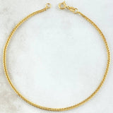 Pulso Franco 2gr / 19cm / 2mm +3 Oro Amarillo 18K *