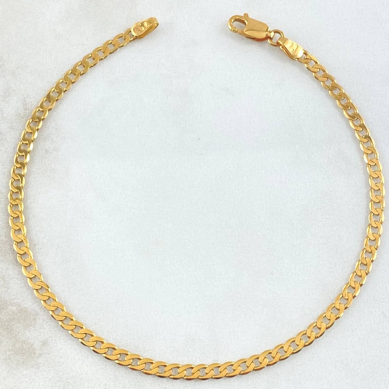 Pulso Cubano  3.65gr / 21cm / Oro Amarillo +1 18K