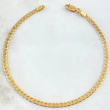 Pulso Cubano  3.65gr / 21cm / Oro Amarillo +1 18K