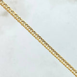 Pulso Cubano Reticulado 1.8gr / 19cm / Oro Amarillo +3 18K