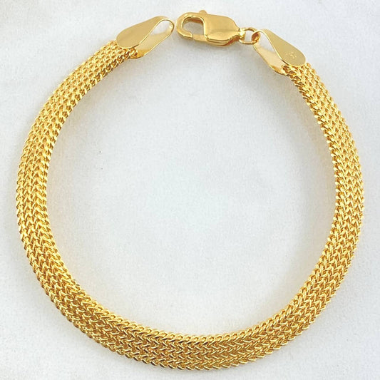 Pulso Franco Triple 8.15gr / 19.5cm / Oro Amarillo +3 18K