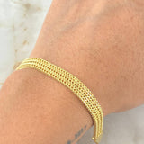 Pulso Franco Triple 8.15gr / 19.5cm / Oro Amarillo +3 18K