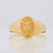 Anillo Sello Jesucristo 1.5g / T6 3/4 Oro Amarillo 18K