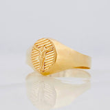Anillo Sello Jesucristo 1.5g / T6 3/4 Oro Amarillo 18K