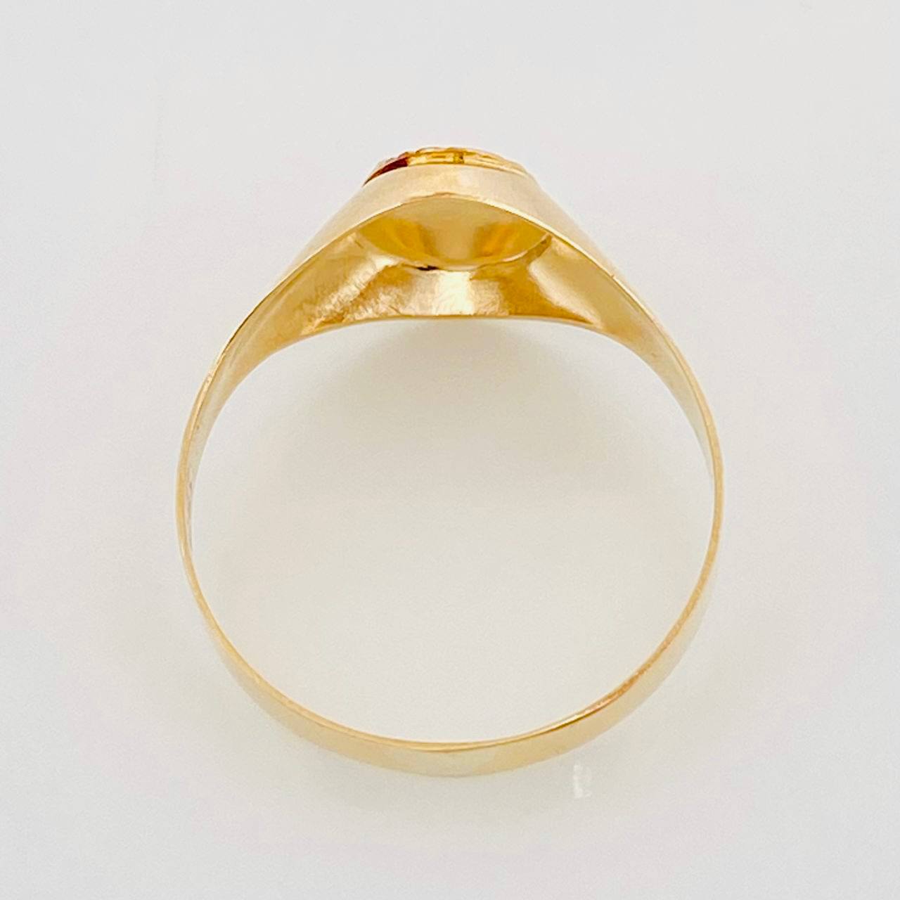 Anillo Sello Jesucristo 1.5g / T6 3/4 Oro Amarillo 18K
