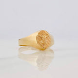 Anillo Sello Jesucristo 1.5g / T6 3/4 Oro Amarillo 18K
